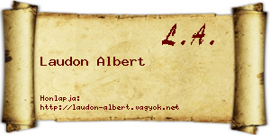 Laudon Albert névjegykártya